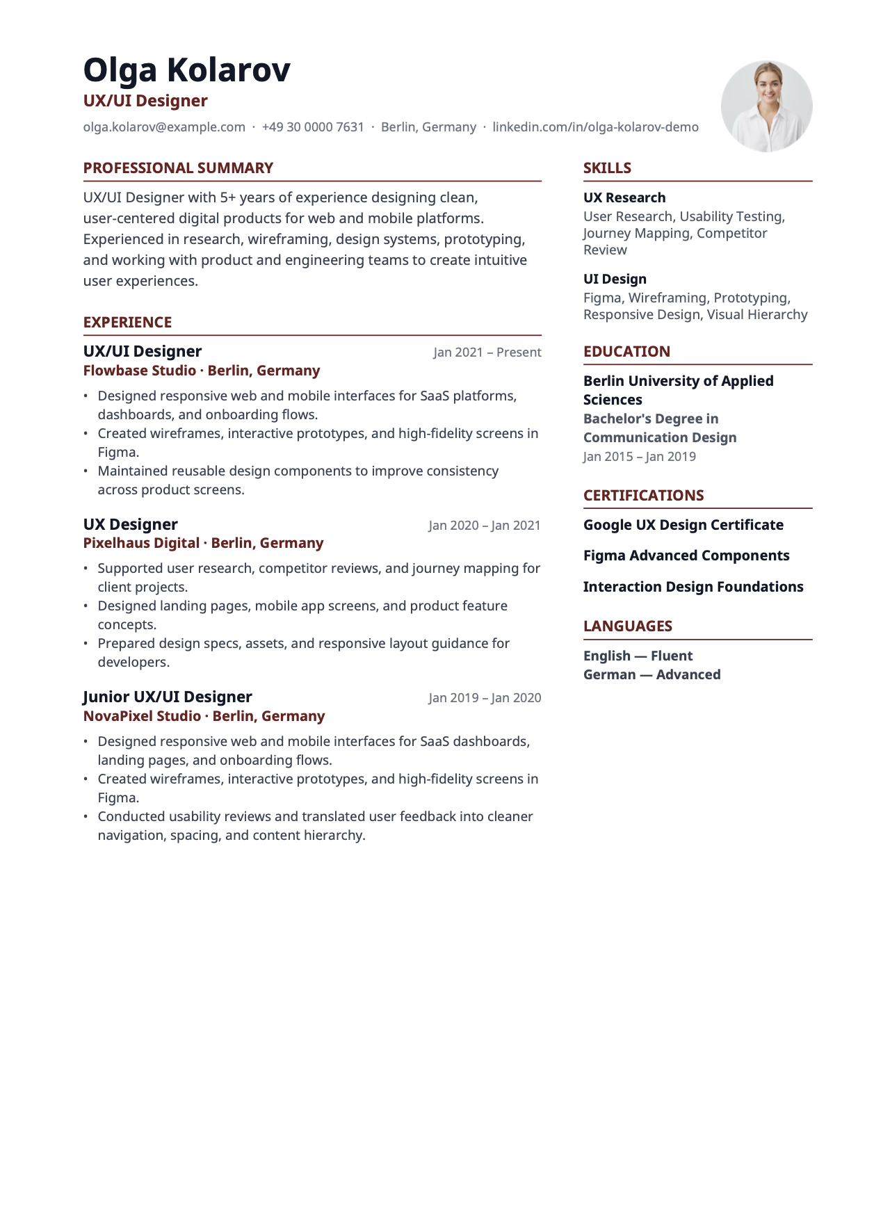 Clean Two-Column